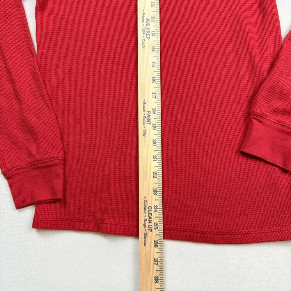 Polo Ralph Lauren‎ Mens Small Red Waffle Knit Polo Bear Thermal Sleepwear Shirt